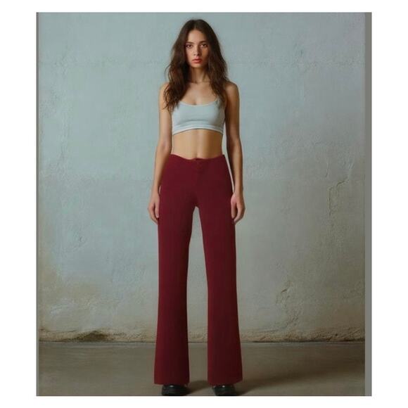 Rock & Republic Red Corduroy Button Classic Soft Warm Pants‎ Women's Size 10 - Picture 1 of 9